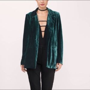 COPY - Tobi Ivy Green Velvet Blazer